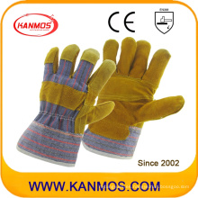 Patched Palm Seguridad Industrial cuero de vaca dividido guantes de trabajo (11001-1)